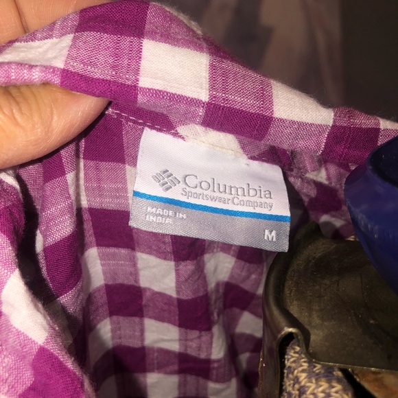 Columbia purple gingham button up medium - Picture 2 of 2